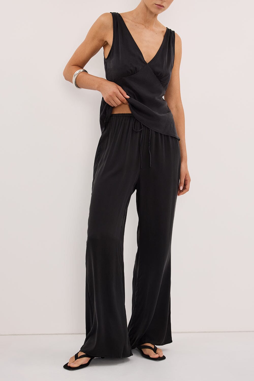 PIPPA BLACK SILK PANT