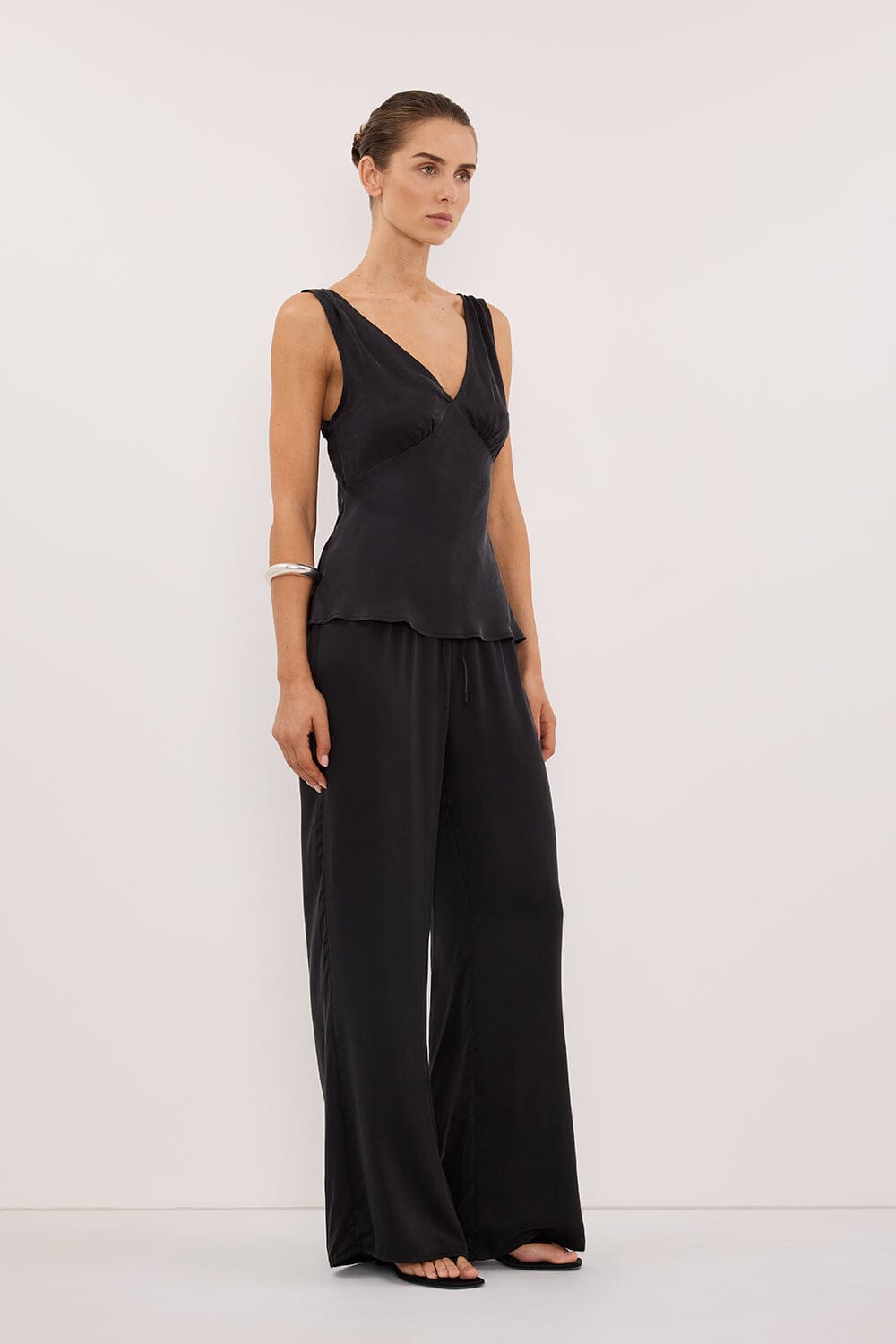PIPPA BLACK SILK PANT