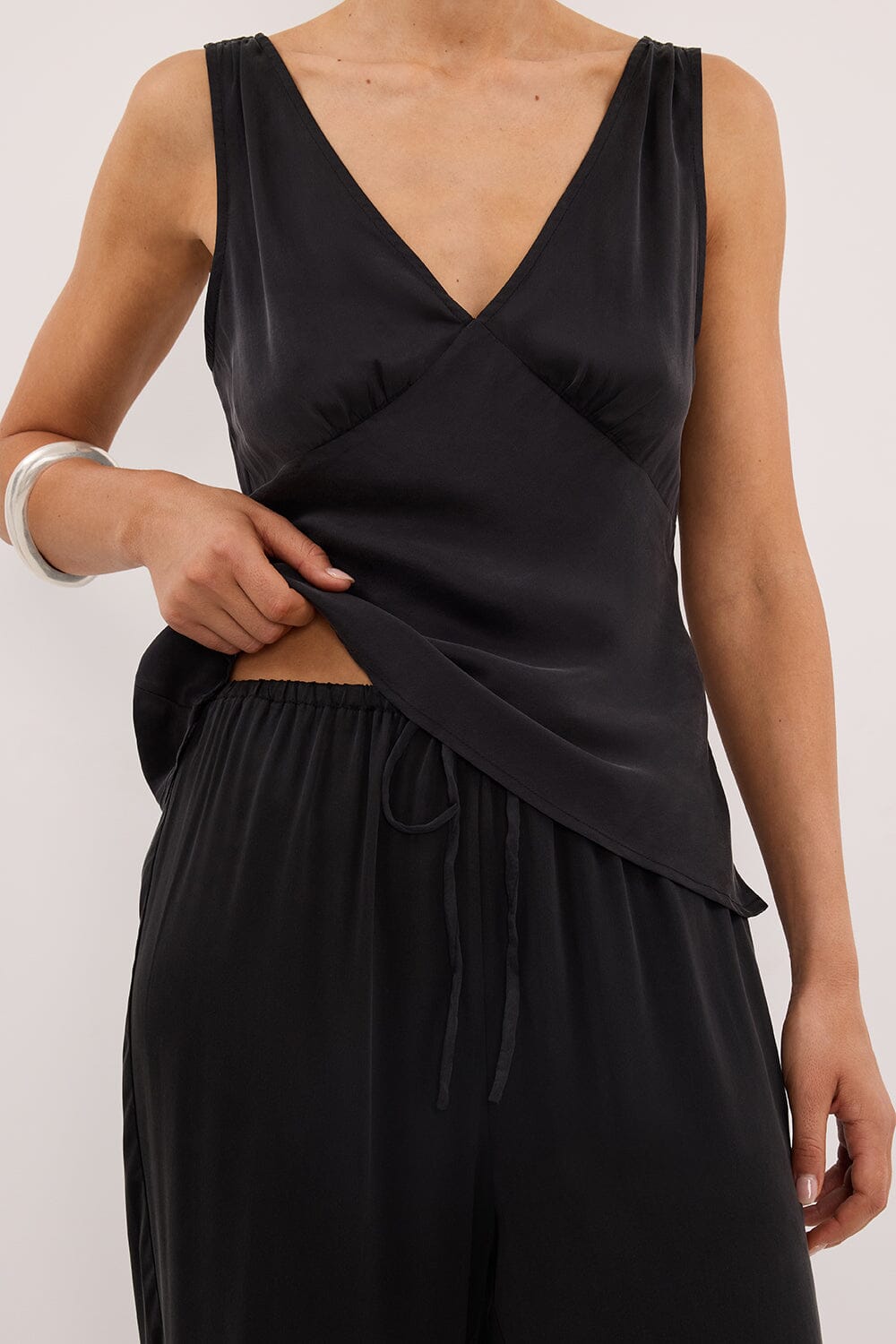 PIPPA BLACK SILK PANT