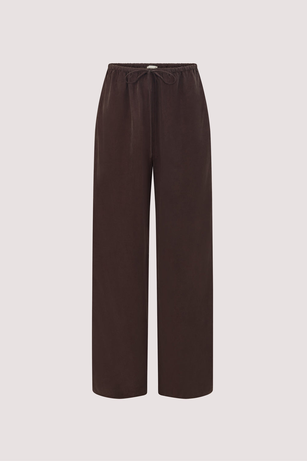 XENA PLUM CHOC CUPRO SIDE SPLIT PANT