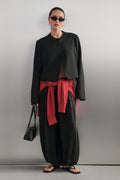 FRANCIS BLACK CUPRO BALLOON PANT
