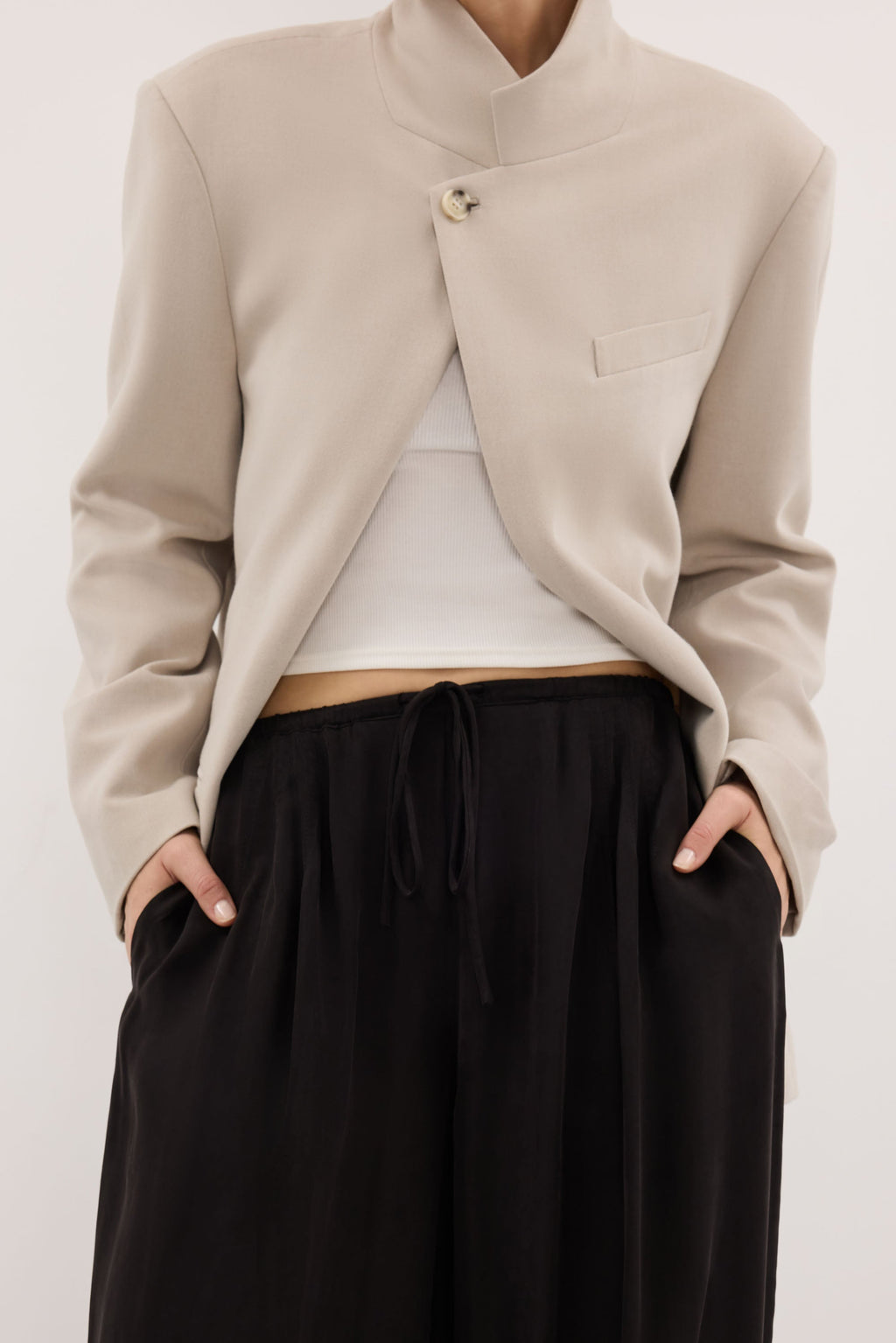 FRANCIS BLACK CUPRO BALLOON PANT