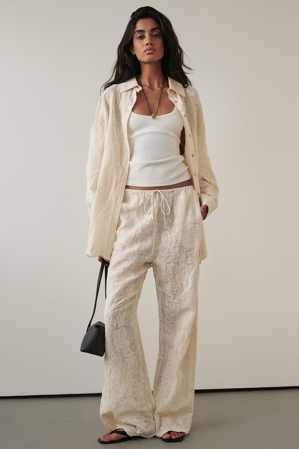 CORDELIA SANDSTONE RAMIE PANT