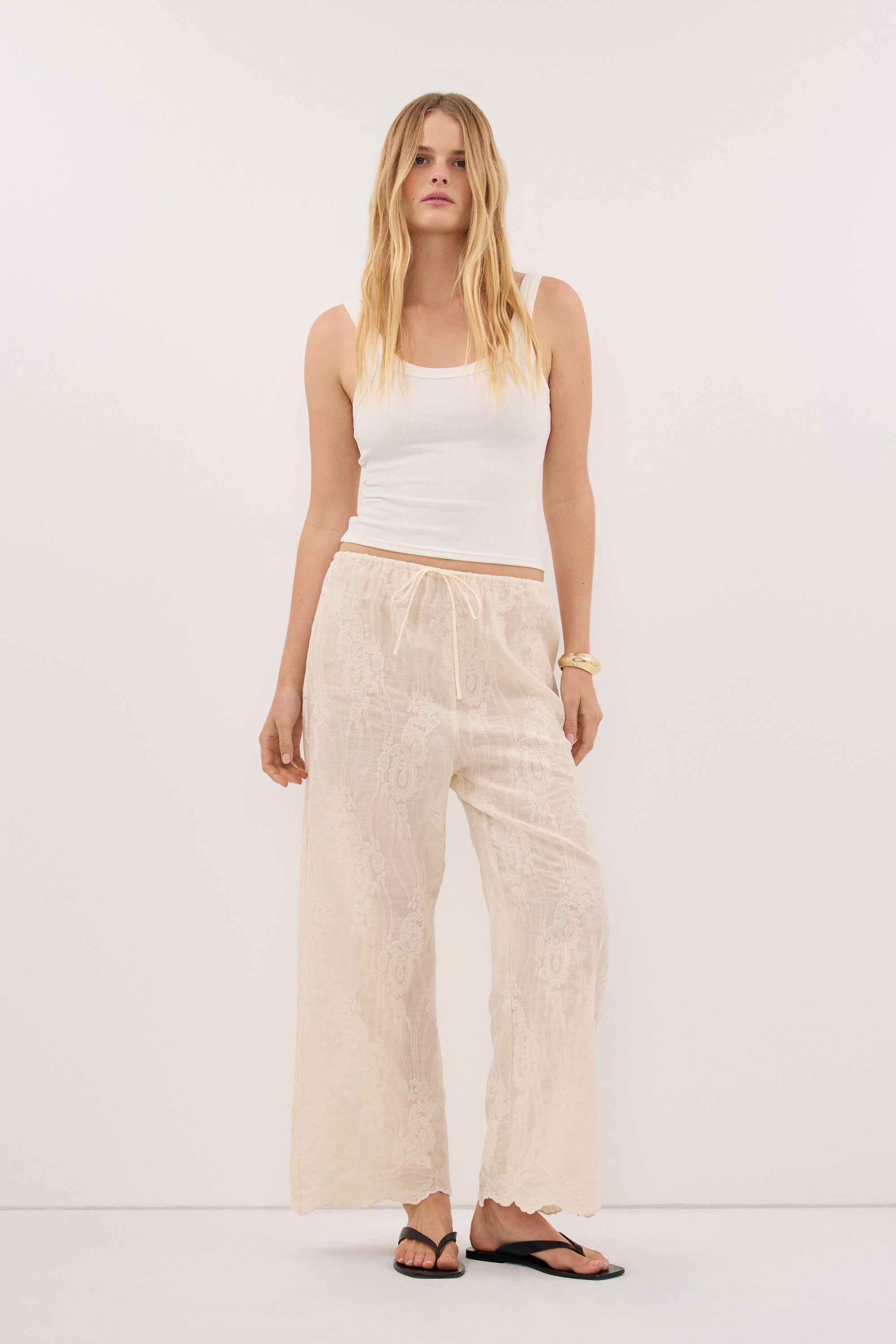 CORDELIA SANDSTONE RAMIE PANT