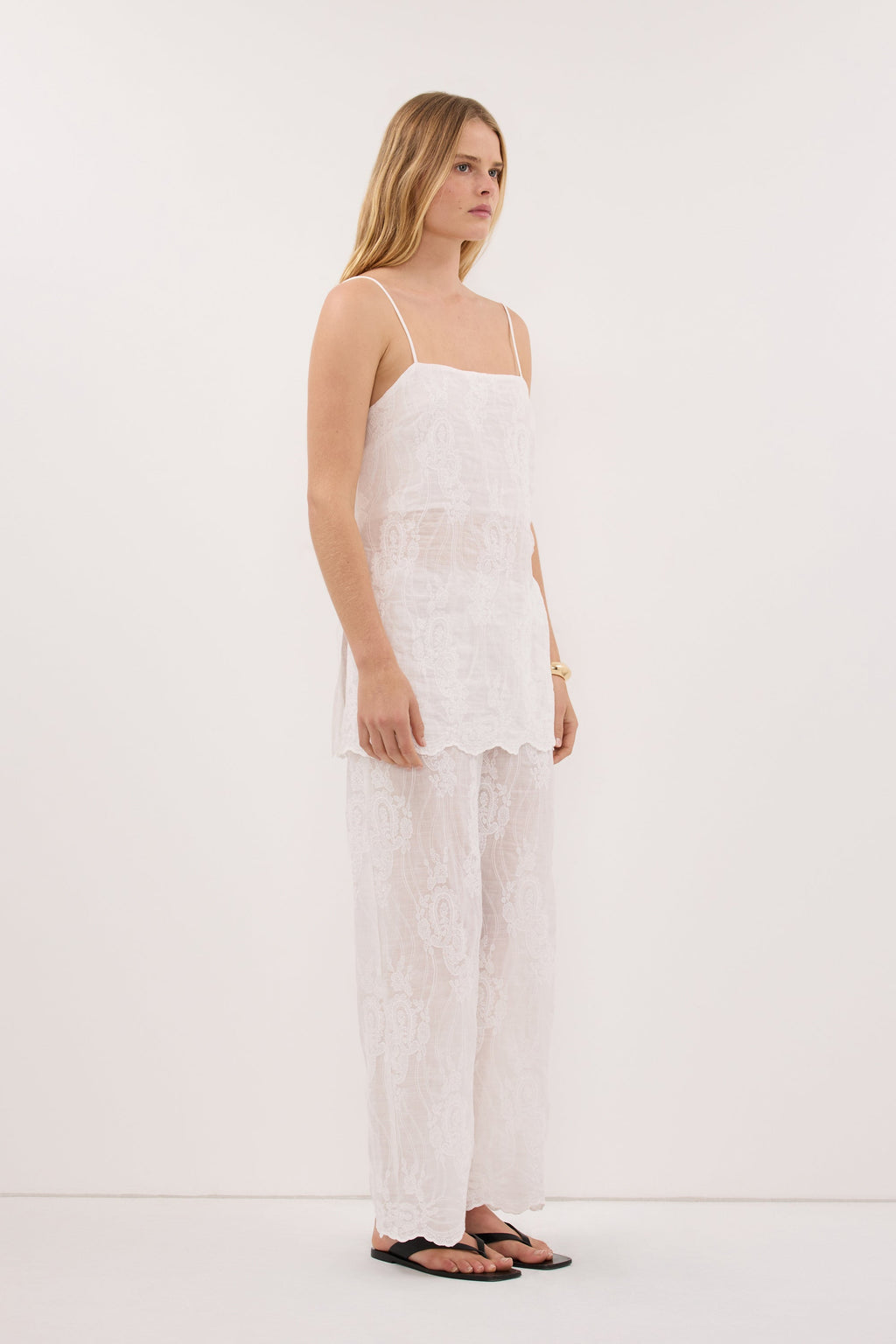 CORDELIA WHITE RAMIE PANT