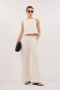 ROSALIE CREAM MARLE TAILORED PANT