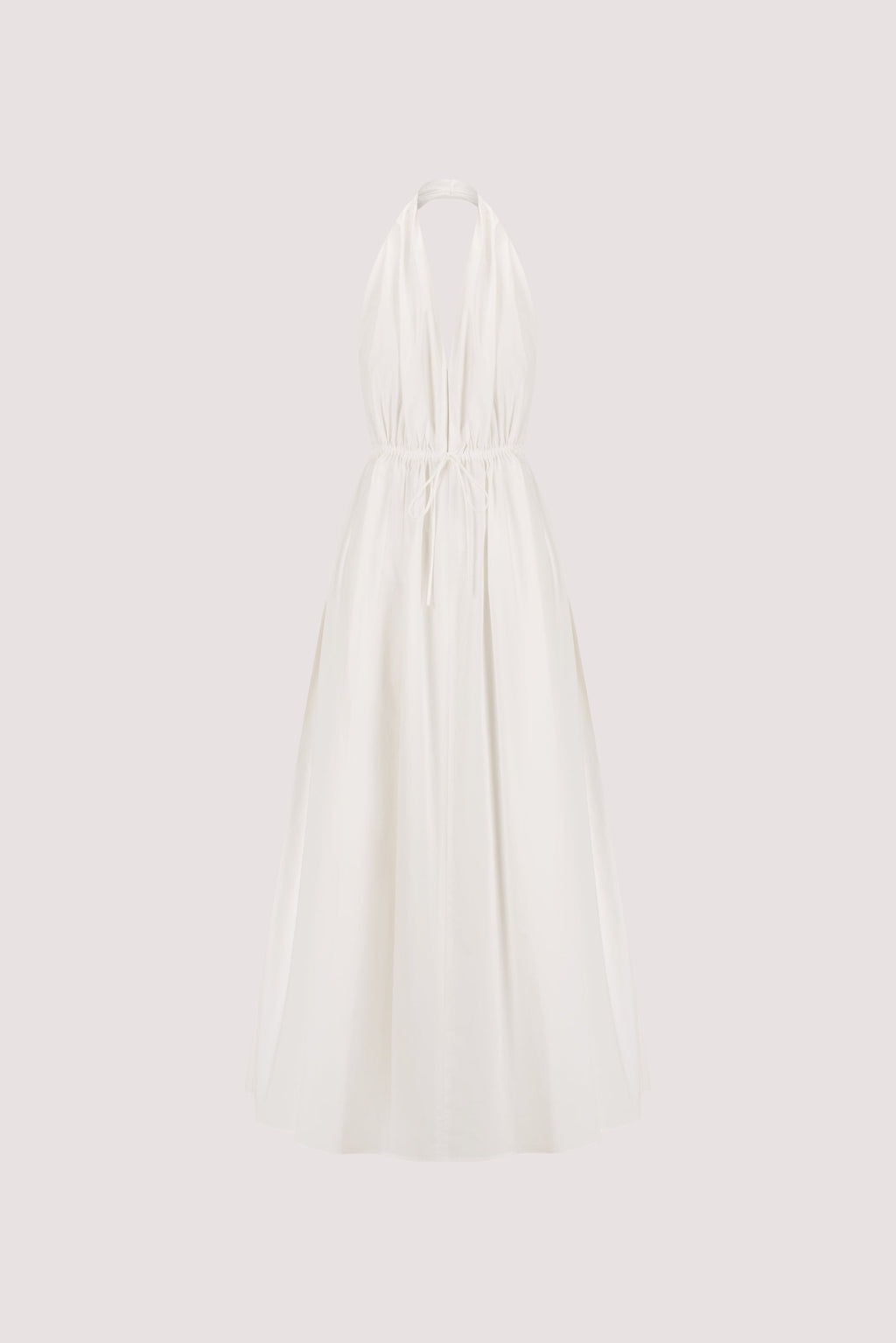 TAMMY WHITE SLEEVELESS COTTON MIDI DRESS