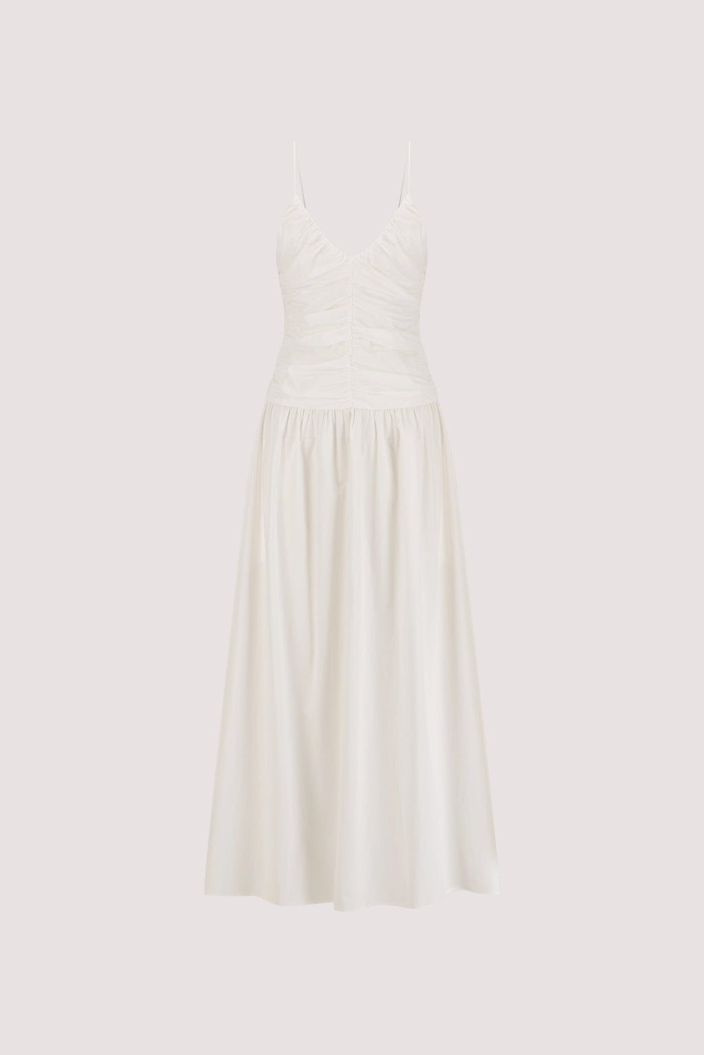 ALEXIA WHITE COTTON MIDI DRESS