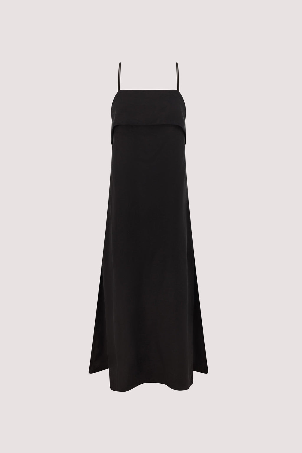 IDA BLACK CUPRO MIDI DRESS