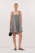 BRIONA GINGHAM COTTON MINI DRESS