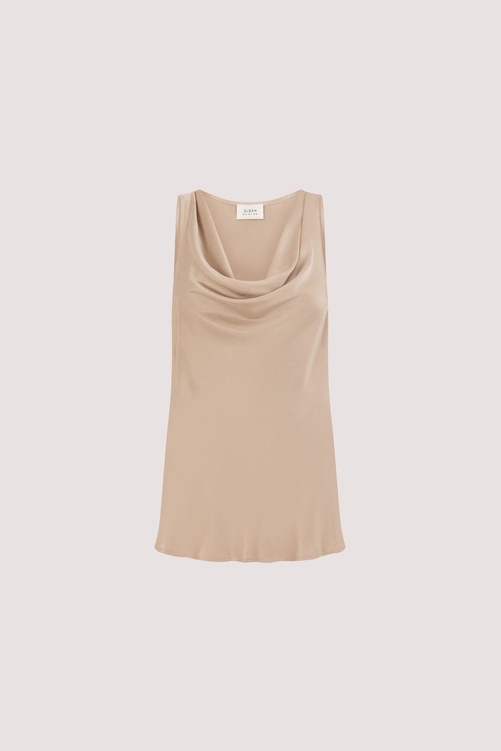 PEYTON GOLD SILK COWL TOP