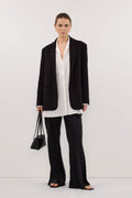 MELANI BLACK SILK BIAS PANT