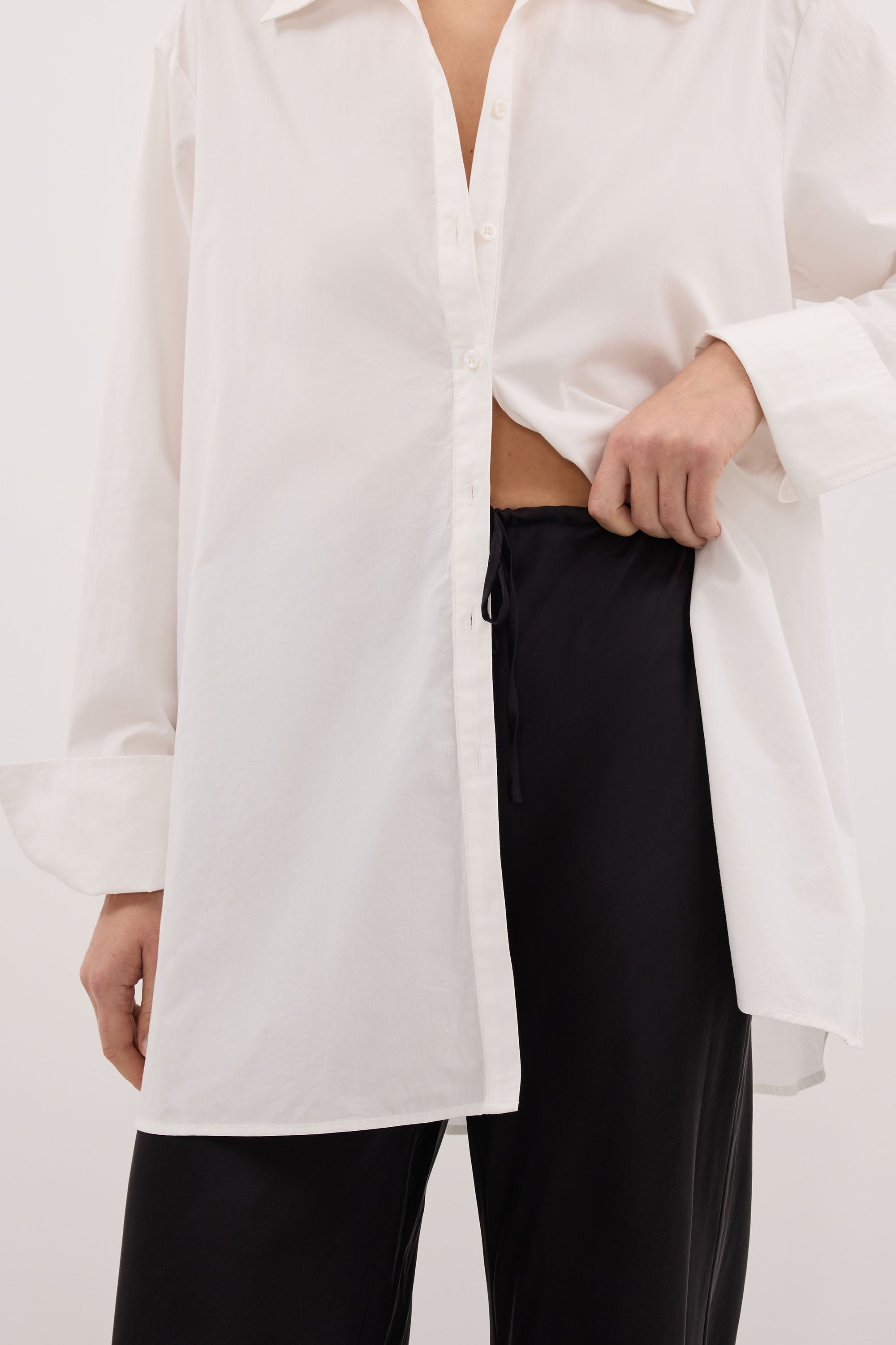 MELANI BLACK SILK BIAS PANT