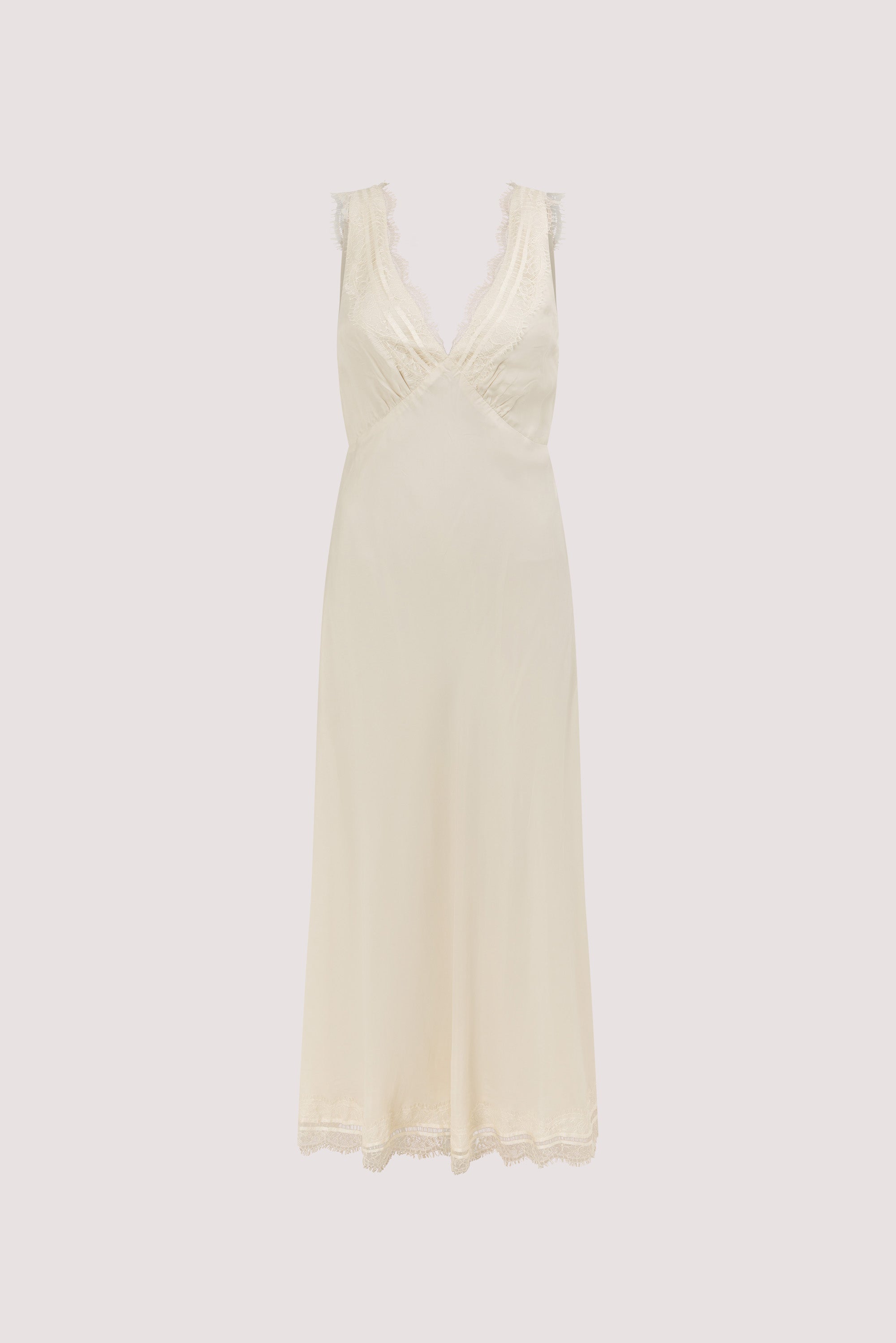 ANDREA SANDSTONE CUPRO MIDI DRESS