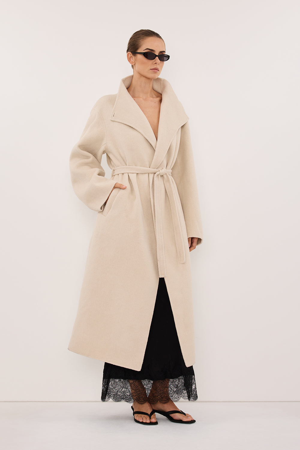 WREN BONE WOOL BLEND COAT