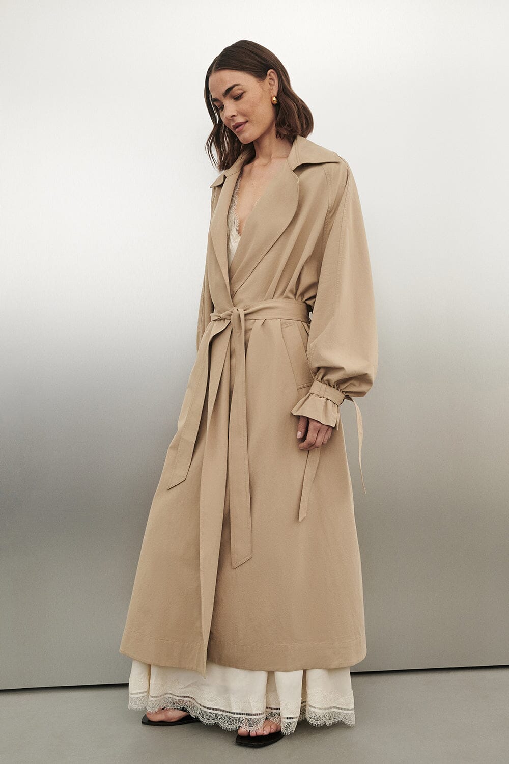 NINA STONE LIGHTWEIGHT TRENCH COAT