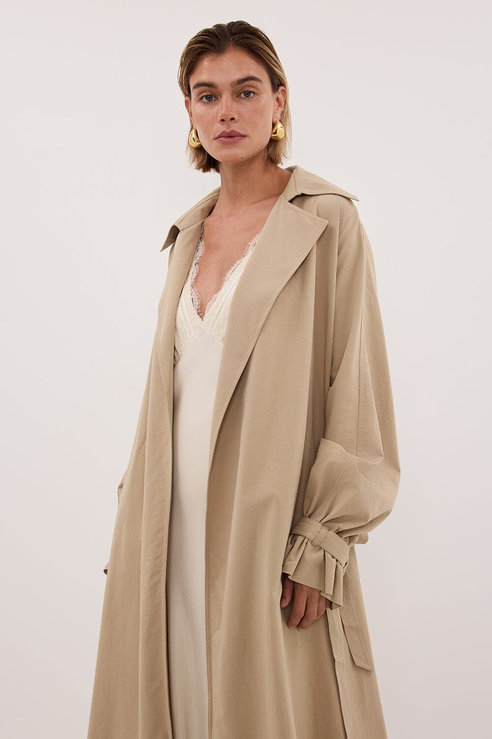 NINA STONE LIGHTWEIGHT TRENCH COAT