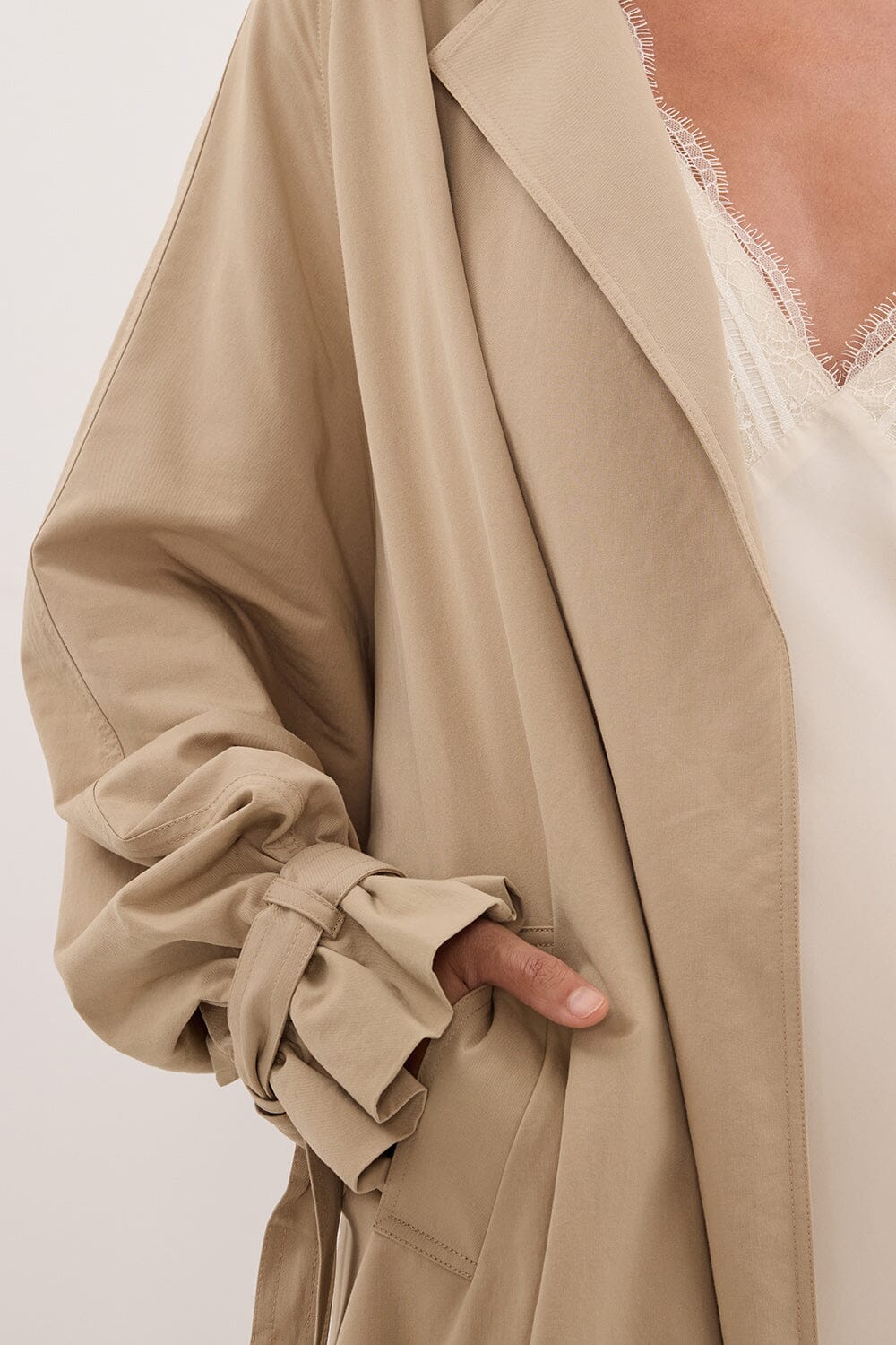 NINA STONE LIGHTWEIGHT TRENCH COAT