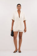 JORDY CREAM SHORT SLEEVE BLAZER