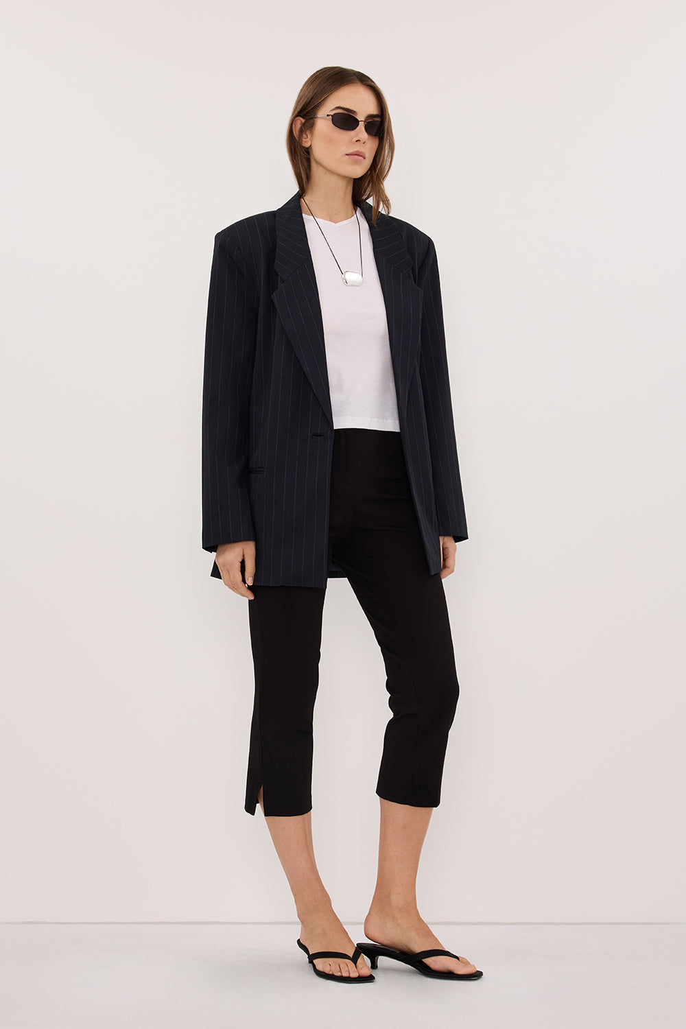 SIAN INK PINSTRIPE OVERSIZED BLAZER