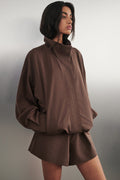 RORY MILK CHOC LIGHTWEIGHT TRACK JACKET