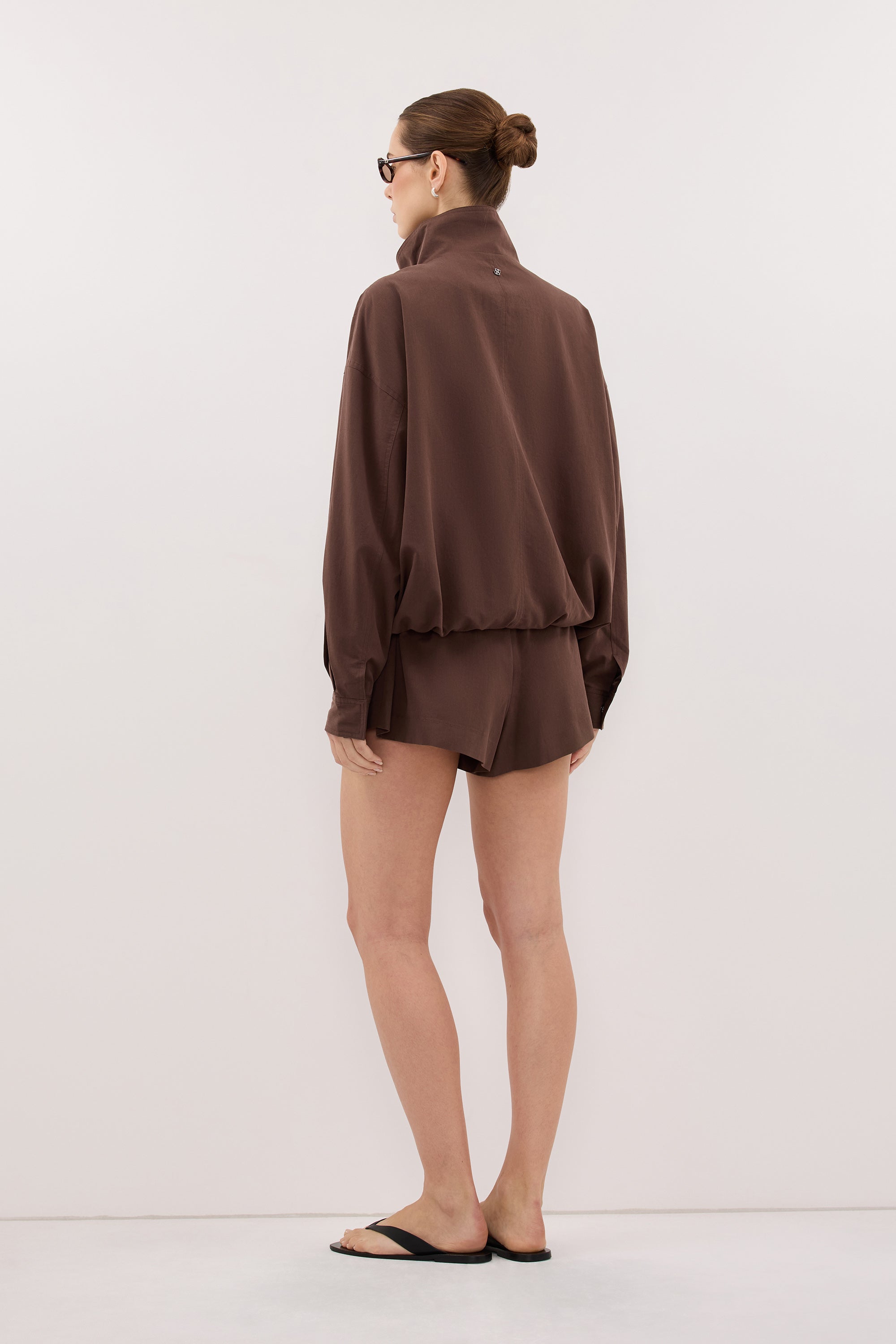 RORY MILK CHOC LIGHTWEIGHT TRACK JACKET