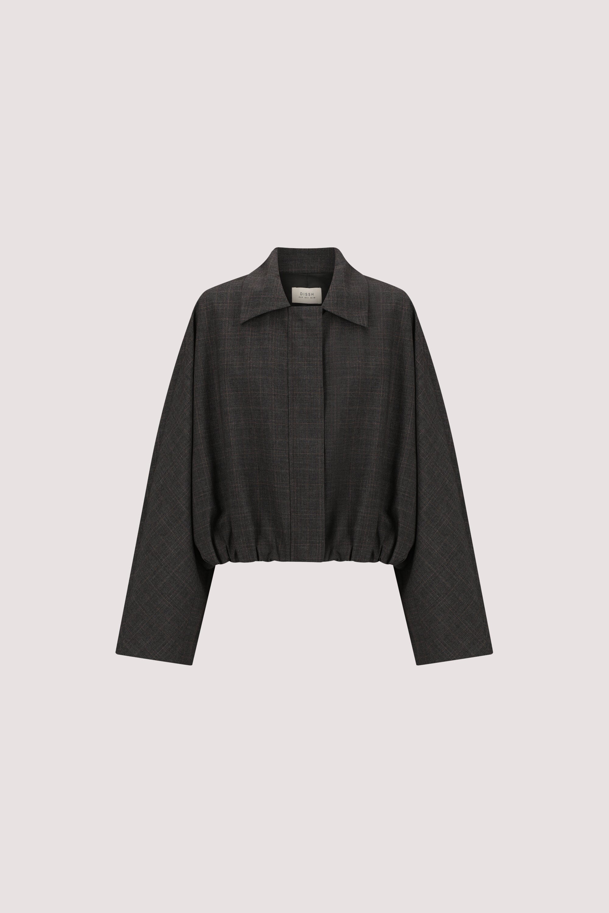 MARCO GREY PLAID BOMBER JACKET