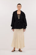 NINA BLACK LIGHTWEIGHT MINI TRENCH