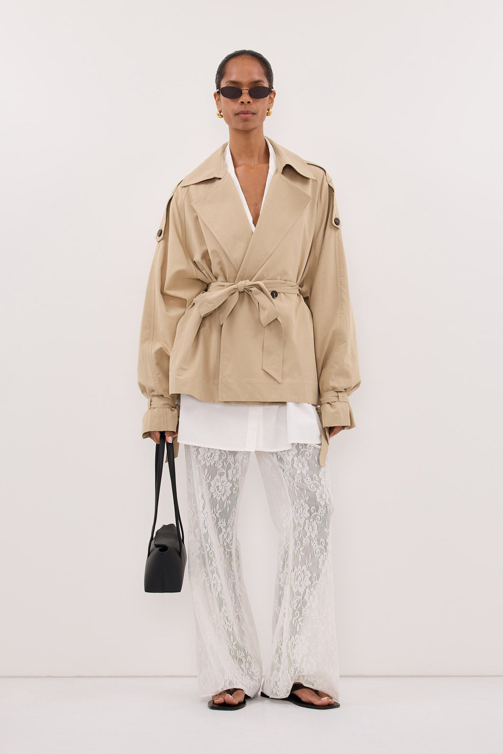 NINA STONE LIGHTWEIGHT MINI TRENCH