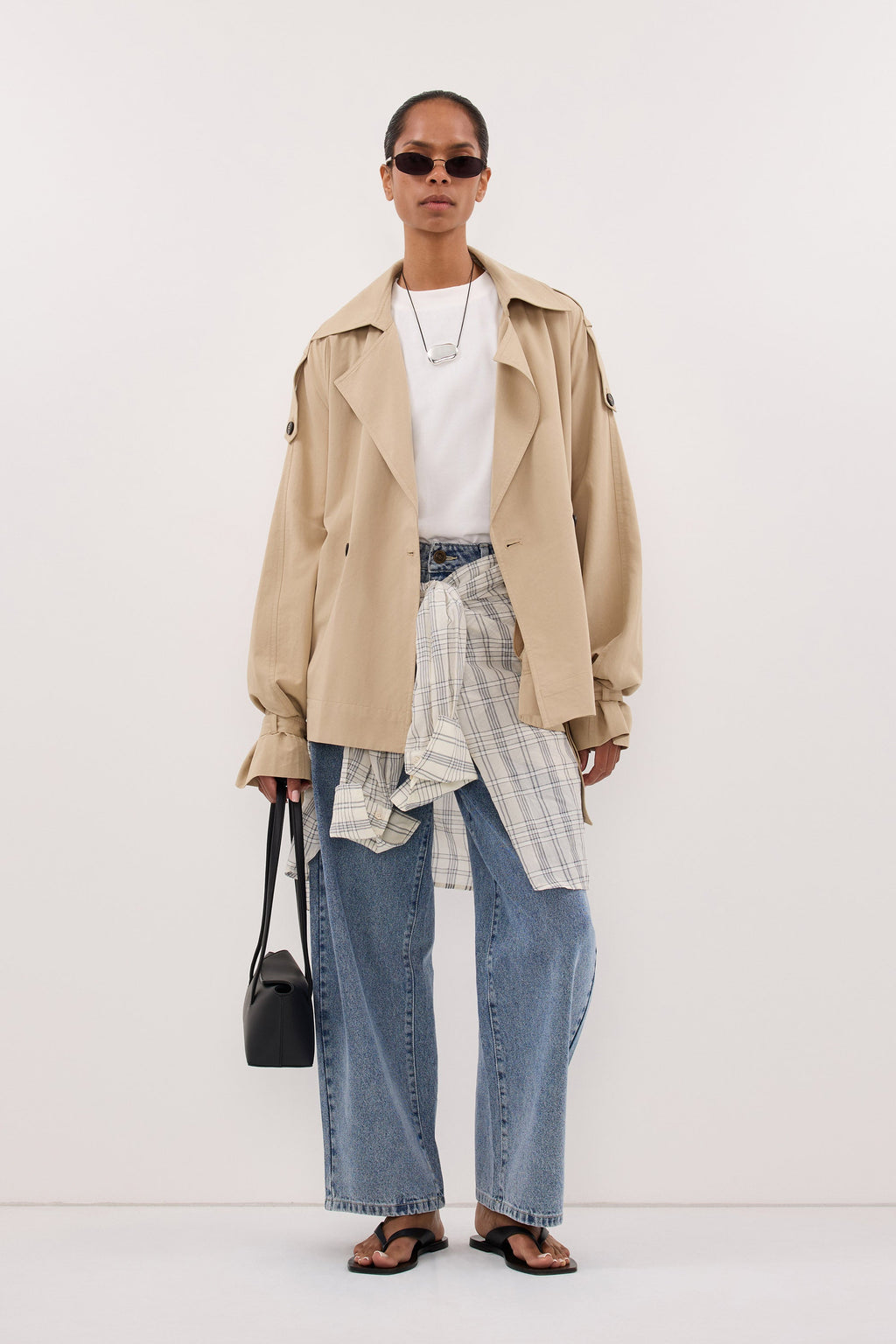 NINA STONE LIGHTWEIGHT MINI TRENCH