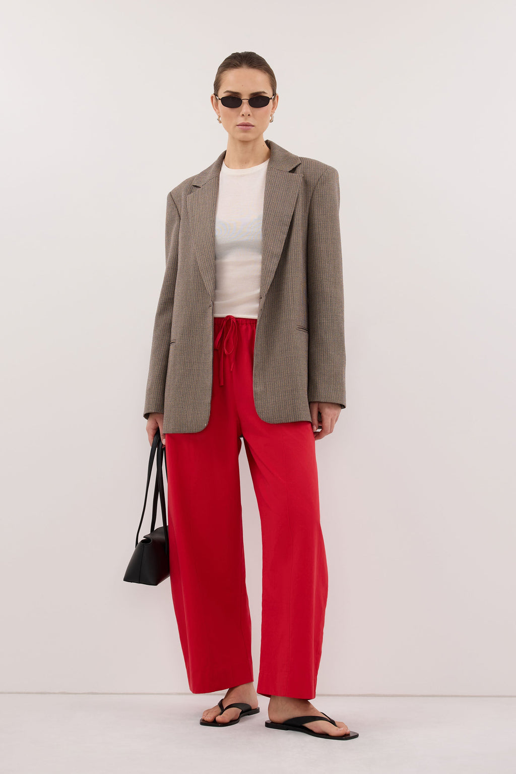 ELLORY BUFF OVERSIZED HOUNDSTOOTH BLAZER