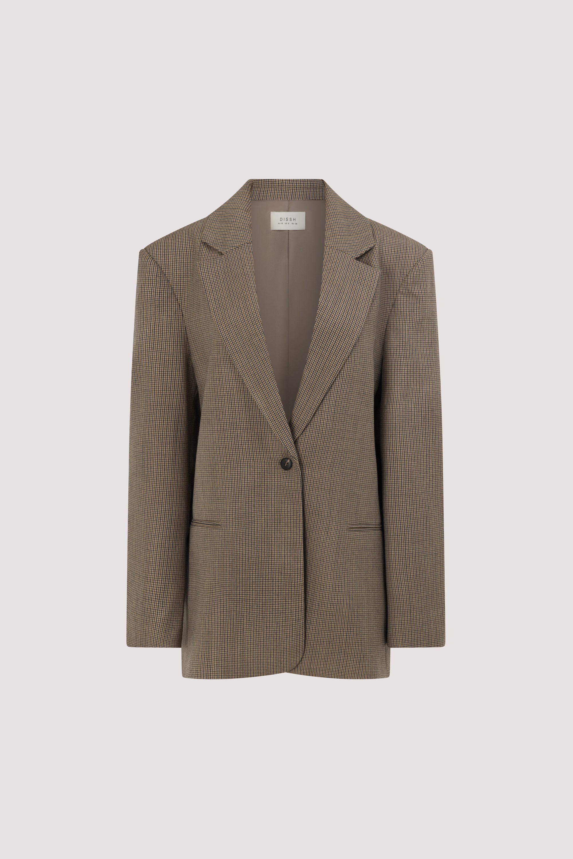 ELLORY BUFF OVERSIZED HOUNDSTOOTH BLAZER