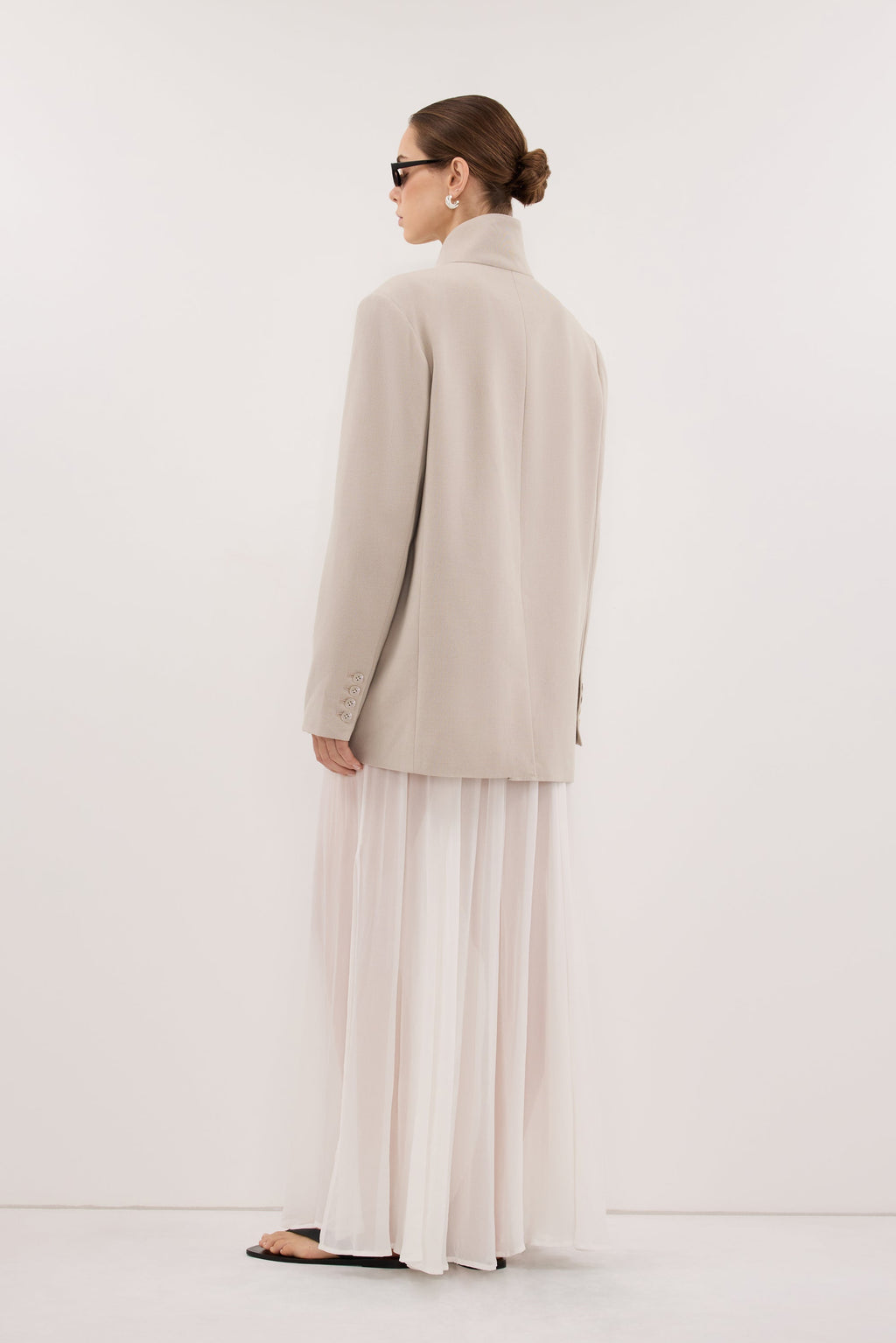 VIDA MUSHROOM STAND COLLAR BLAZER