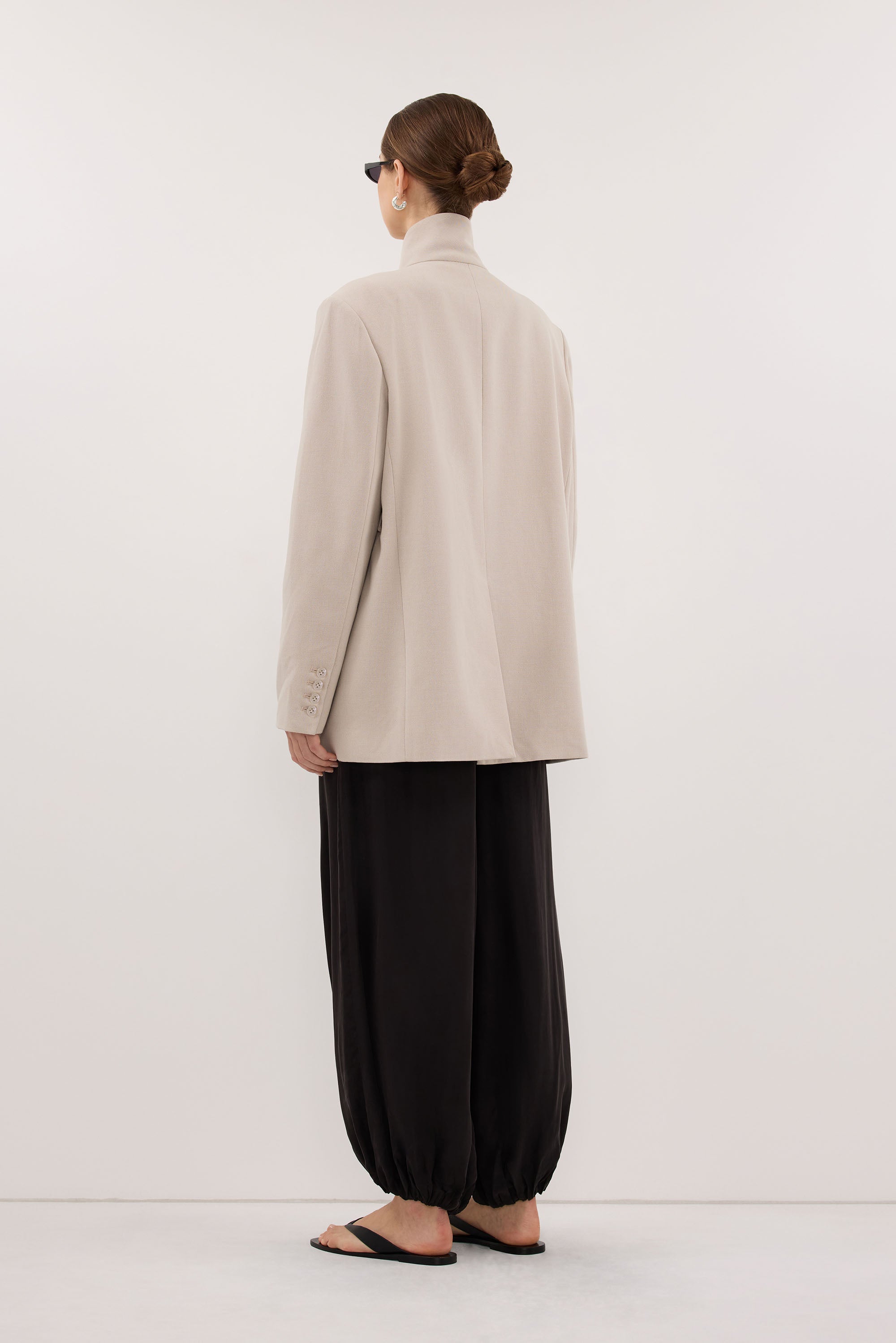 VIDA MUSHROOM STAND COLLAR BLAZER