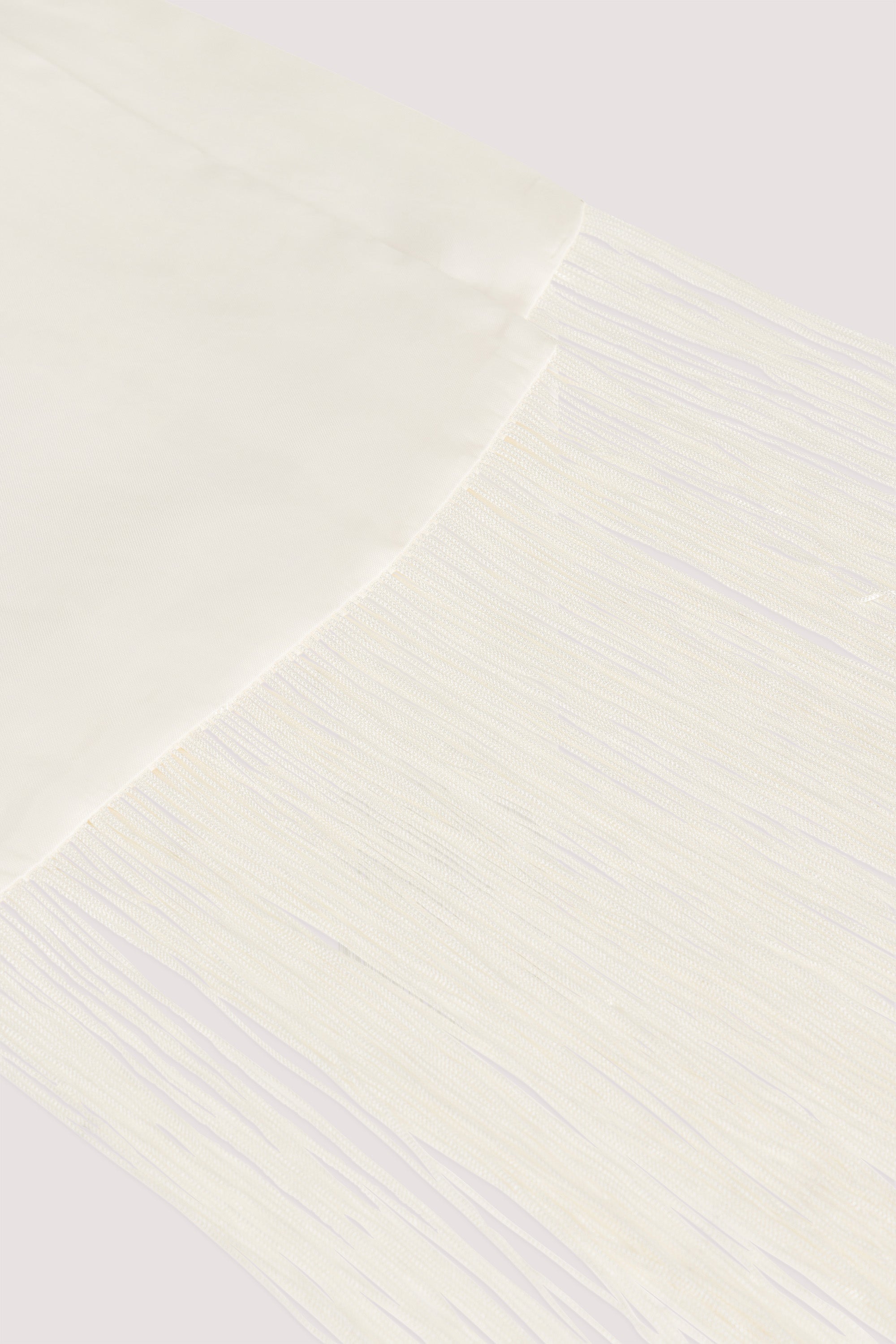 FIORA WHITE CUPRO FRINGE SCARF