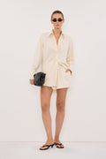 SIAN CREAM PINSTRIPE LONG SLEEVE SHIRT