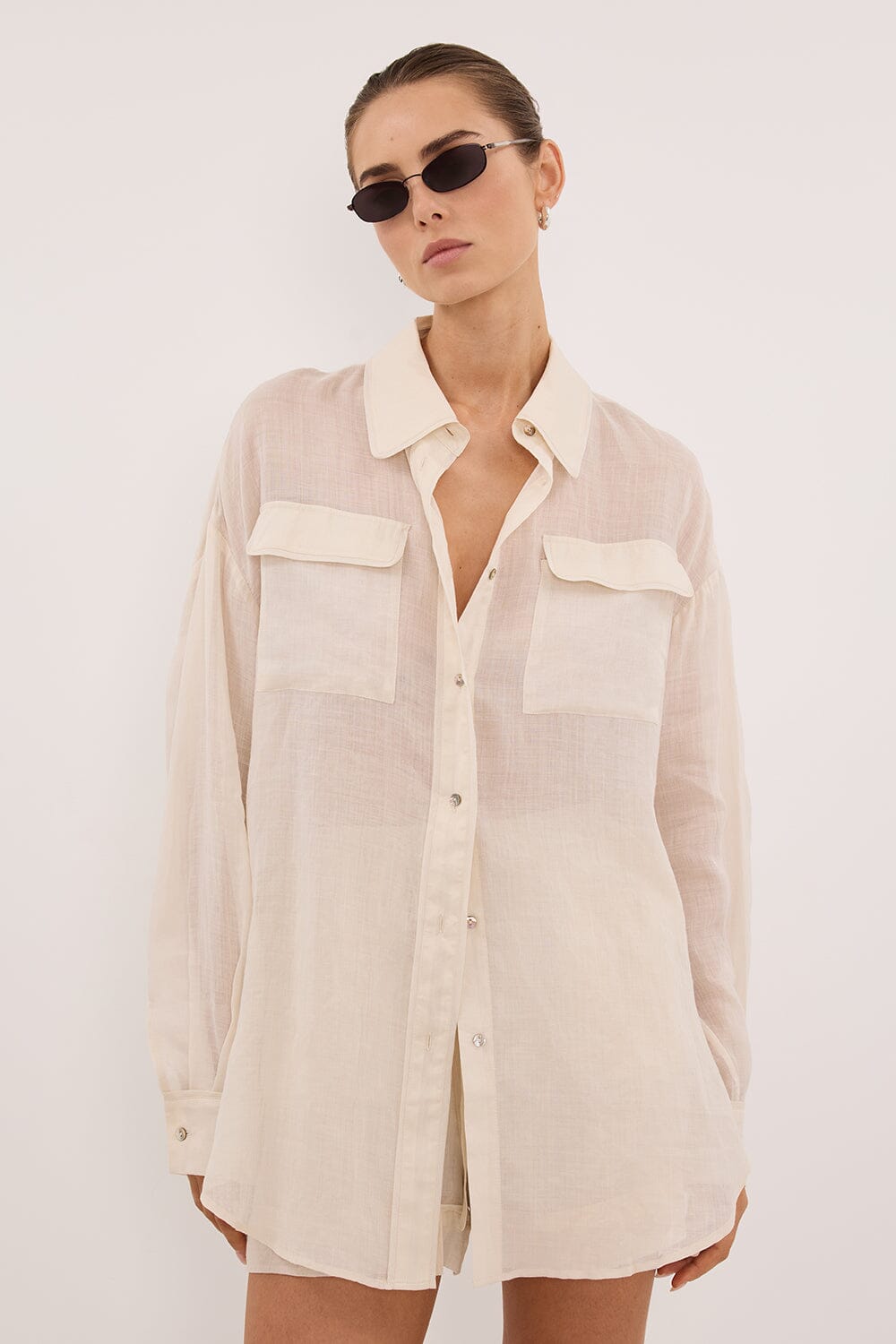TENLEY SANDSTONE RAMIE SHIRT