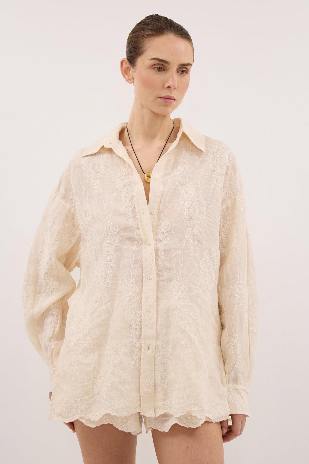 CORDELIA SANDSTONE RAMIE SHIRT