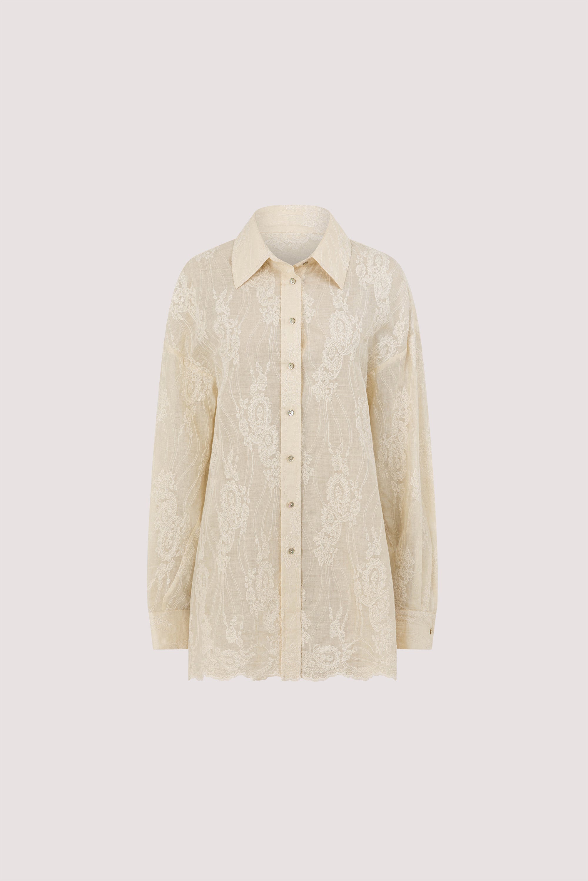 CORDELIA SANDSTONE RAMIE SHIRT