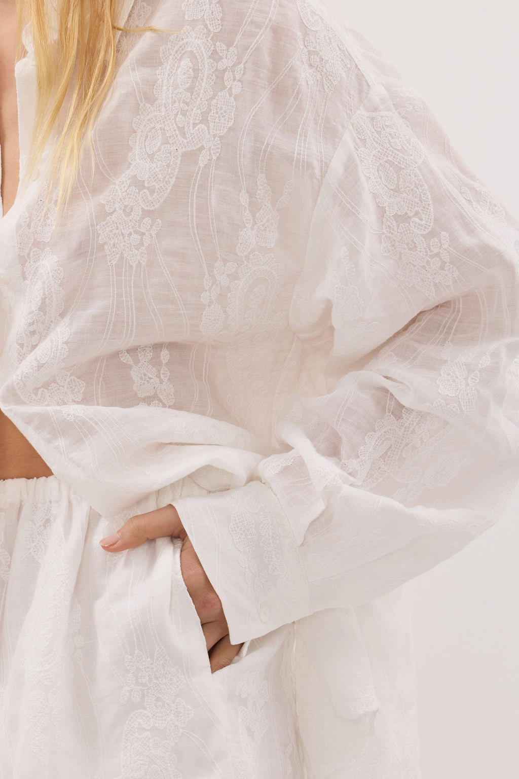 CORDELIA WHITE RAMIE SHIRT