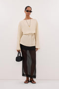 MYLAH STRAW CUPRO COCOON TOP