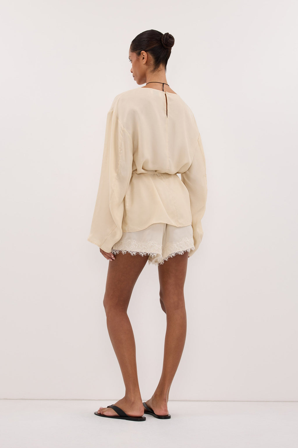 MYLAH STRAW CUPRO COCOON TOP