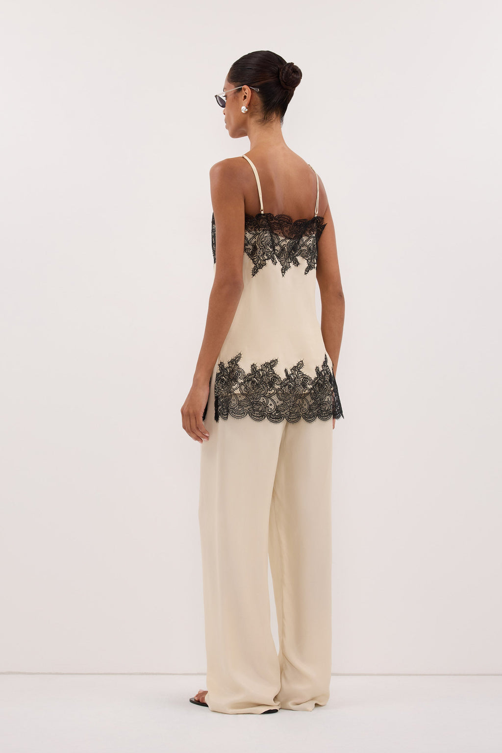 MINA STRAW CUPRO LACE TOP
