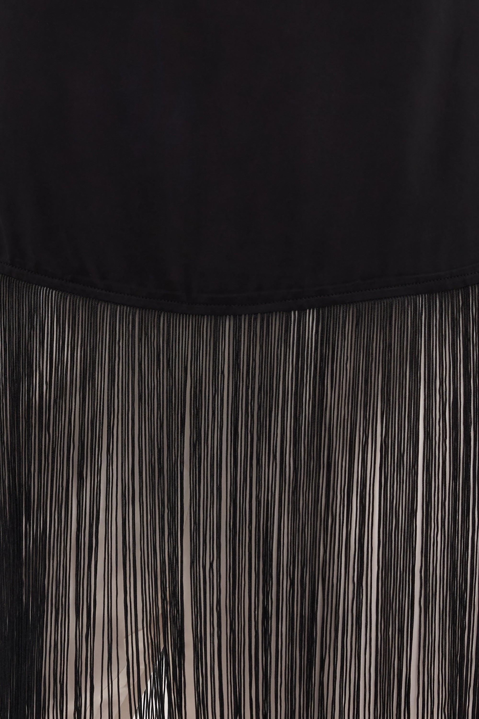 FIORA BLACK CUPRO FRINGE TOP