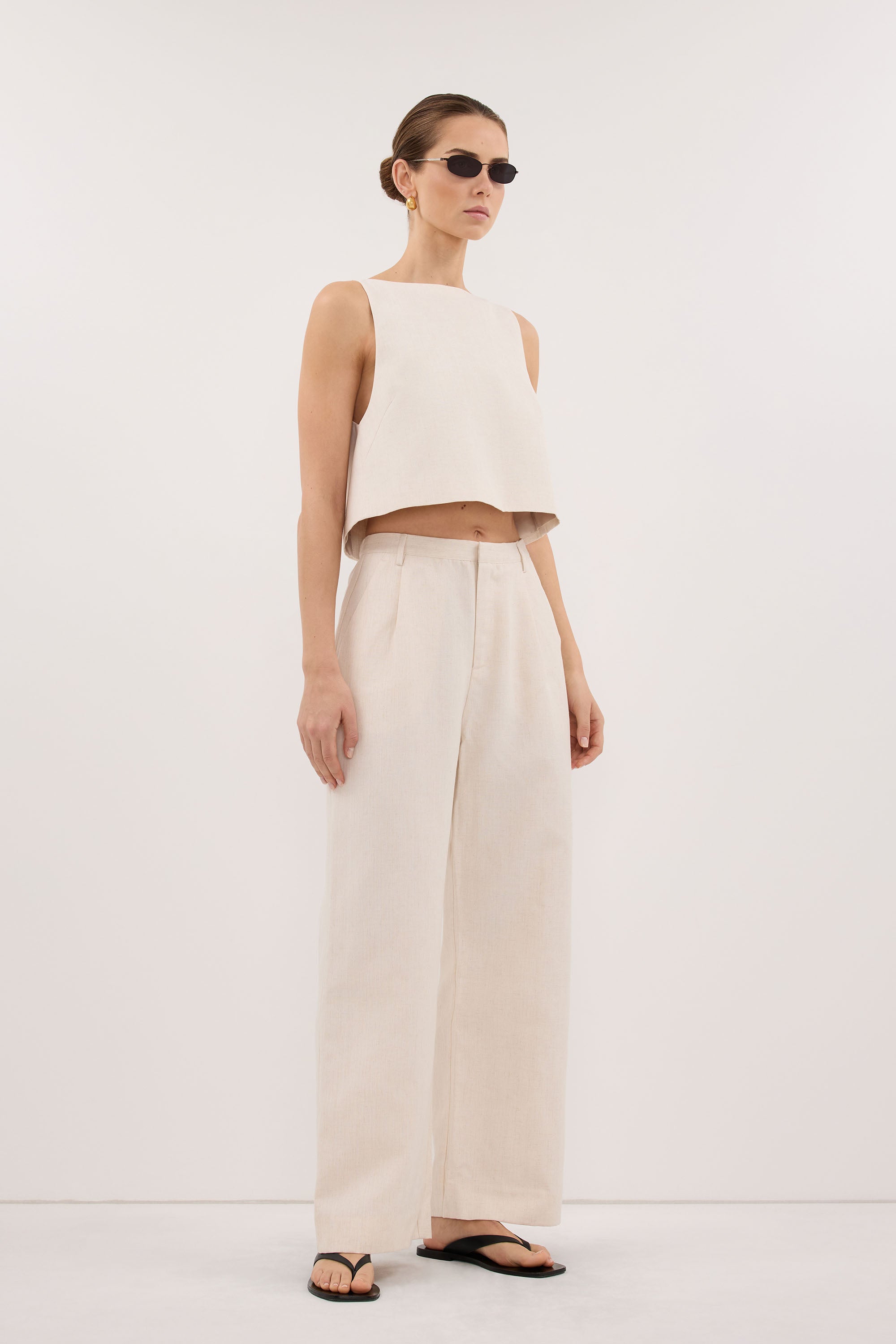 ROSALIE CREAM MARLE SHELL TOP