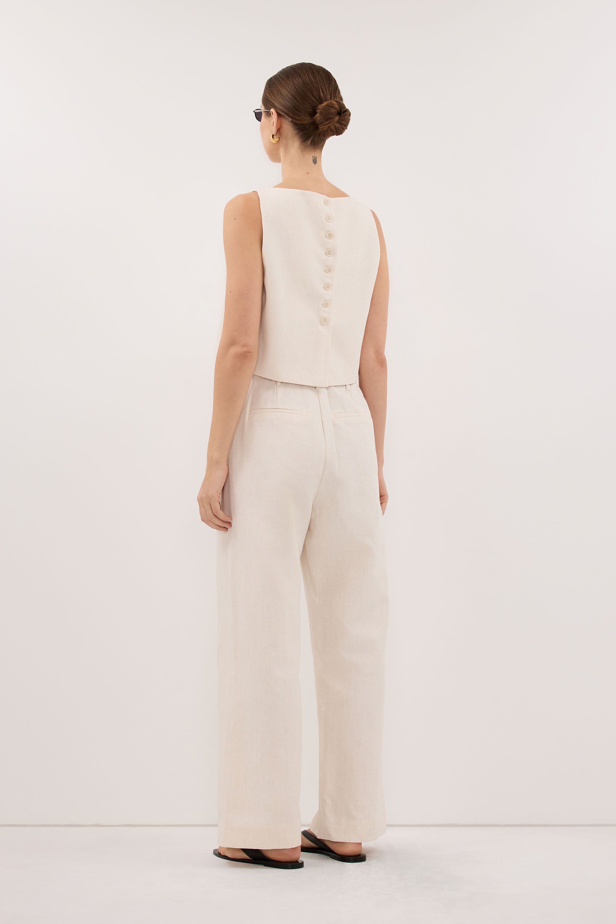 ROSALIE CREAM MARLE SHELL TOP