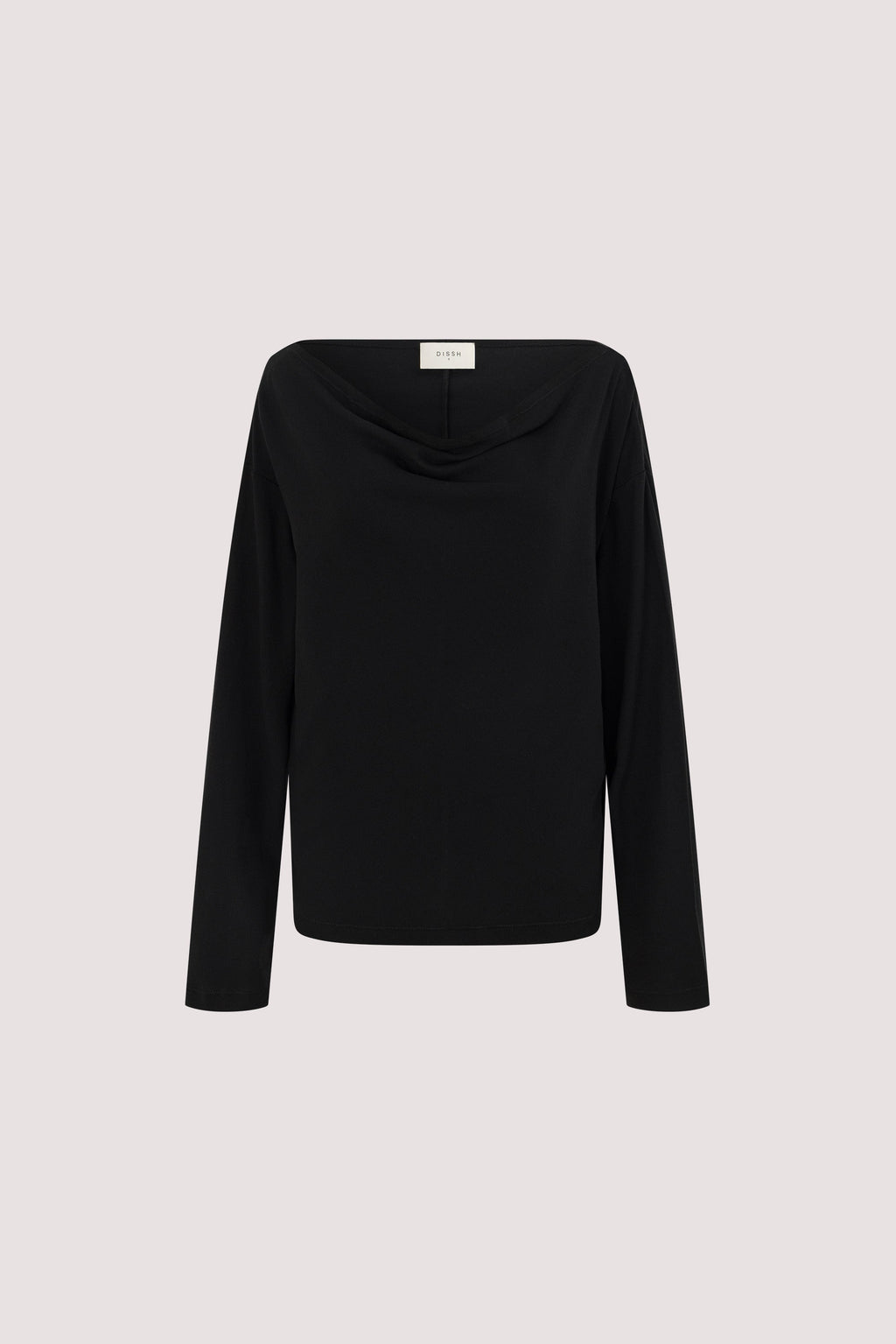 ORELIA BLACK COWL NECK SLEEVED TOP