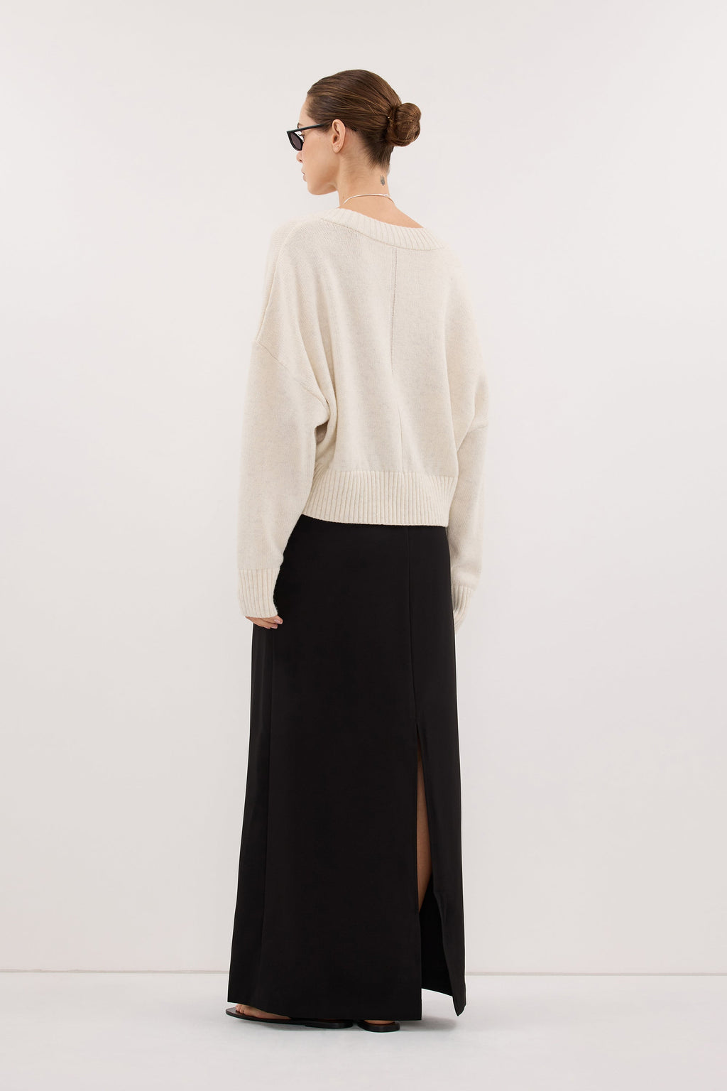 PARKER BLACK TAILORED MAXI SKIRT