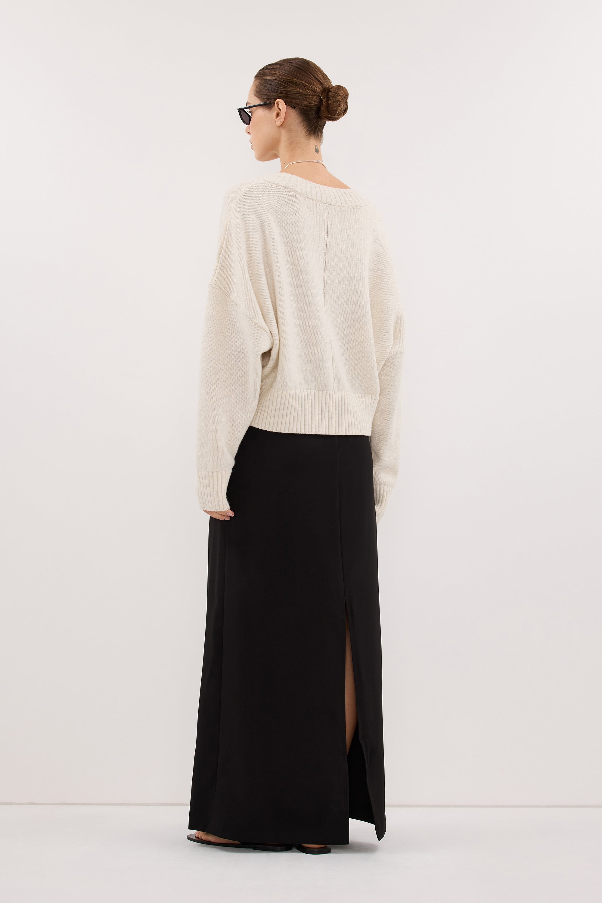 PARKER BLACK TAILORED MAXI SKIRT