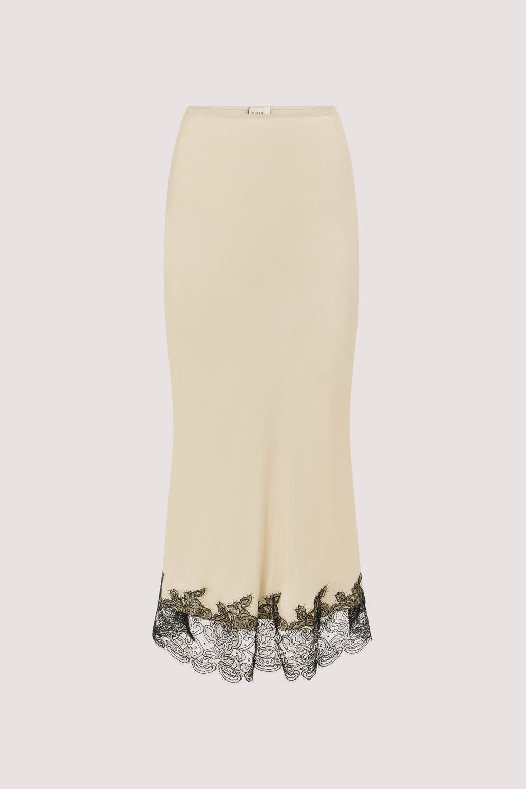 MINA STRAW CUPRO LACE MIDI SKIRT
